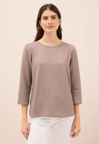 Cecil 3/4-Arm-Shirt mit Materialmix