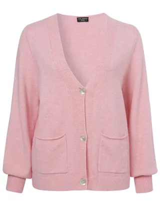 VIA APPIA DUE - Jacke V-Ausschnitt 1/1 Arm Knöpfe Taschen rosa melange - Gr. - 48