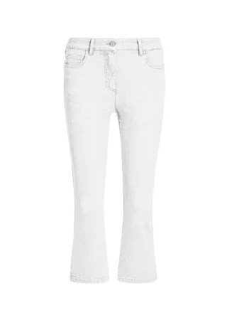 GOLDNER 2-in-1-Hose "Kurzgröße Verkürzte Jeanshose mit ausgestelltem Saum"
