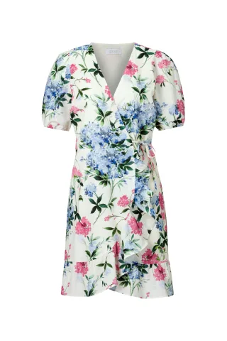 Rich & Royal - printed midi dress sustainable whisper white - Gr. - 36