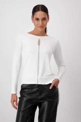 monari - Shirt mit Cut-out off-white - Gr. - 40