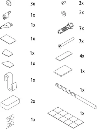 Kermi EBDI006 Set Montagekleinteile, silber hochglanz, 2534939 2534939