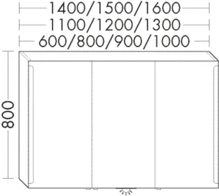 Burgbad Spiegelschrank Sys30 PG4 Sana 800x1500x170 Asteiche Natur, SPEW150RF6025 SPEW150RF6025