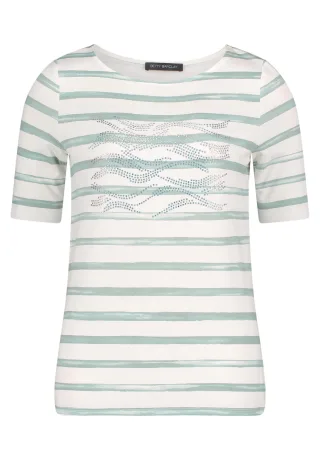 Betty Barclay - Ringelshirt cream/mint - Gr. - 36