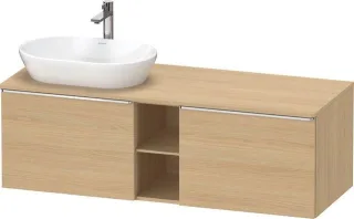 Duravit D-Neo Konsolenwaschtischunterbau wandhängend Natur Eiche Matt 1400x550x459 mm - DE4950L10300 DE4950L10300000