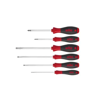 Wiha Schraubendreher Set SoftFinish Schlitz, Phillips 6-teilges Set - 07152