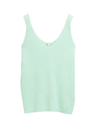 Denim Tom Tailor - Stricktop mit V-Ausschnitt mint jade turqouise - Gr. - XS