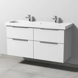 Sanipa 3way Waschtischunterbau zu Geberit iCon Light Waschtisch mit 4 Auszügen, Weiß-Soft UM57643