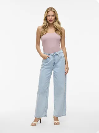 VILA - VIFREYA JAF HW WIDE JEANS - NOOS Light Blue Denim - Gr. - 36/30