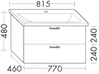 Burgbad Waschtischunterschrank Sys30 PG1 Aqua 480x770x460 Eisblau Matt, WVCD077F5663 WVCD077F5663