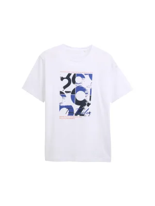 Tom Tailor - T-Shirt mit Print white - Gr. - XL