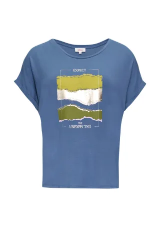 s.Oliver Red Label - T-Shirt aus Viskosestretch blau - Gr. - 34