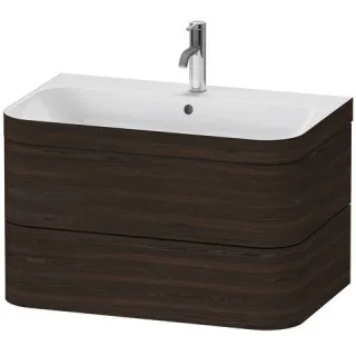 Duravit Happy D.2 Plus c-bonded Set wandhängend Nussbaum gebürstet Matt 775x490x480 mm - HP4637O6969 HP4637O6969