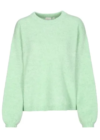 THE FASHION PEOPLE - Cloud Knit Pullover snowy mint melange - Gr. - M