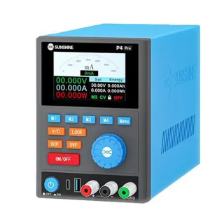 SUNSHINE P4 Pro Intelligent Power Supply 0-30V 0-6A Adjustable Voltage Current USB-C QC3.0 PD3.0 Fast Charging High Prec