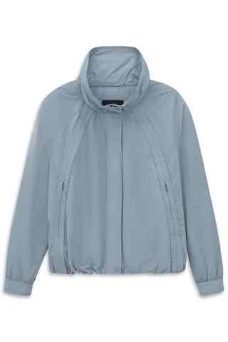 bugatti - Damen Jacke Popeline blaugrau - Gr. - 36