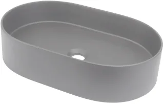 Neuesbad Serie 600 Mineralguss Aufsatzwaschtisch grau metallic, 550X350mm NB1CQS_SU6S1