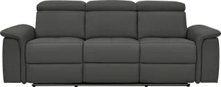 Home affaire 3-Sitzer "Pareli 229cm, manuelle u. elektr. Relaxfunktion in 2 Sitzen" USB, KT-Verstellung, LED Beleuchtung, in Echtleder, Kunstleder, Web