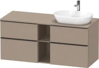 Duravit D-Neo Konsolenwaschtischunterbau wandhängend Leinen Matt 1400x550x664 mm - DE4970RBD750000 DE4970RBD750000