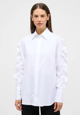 ETERNA - Signature Shirt Bluse Popeline Langarm weiß - Gr. - 44/Langarm