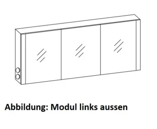 Artiqua LED-Spiegelschrank, Stahlgrau, 071-SET-2-16-RA-88 071-SET-2-16-RA-88