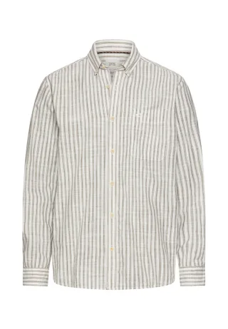 camel active - Langarmhemd mit Button-Down-Kragen grün - Gr. - M