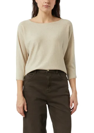Comma 3/4 Arm-Pullover mit Glitzerdetails