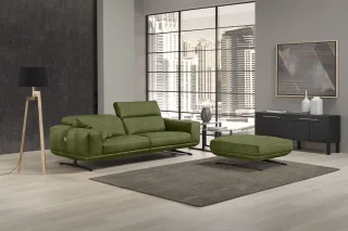 Egoitaliano 2,5-Sitzer "Gloria, super bequem und hochwertige Verarbeitung, edles Design" beidseitig verstellbare Rückenelemente, mit Metallfüßen