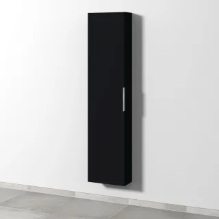 Sanipa 3way Hochschrank mit 1 Tür, Schwarz-Matt UF16408
