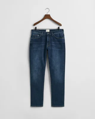 GANT - Slim Fit Jeans dark blue worn in - Gr. - 32/34