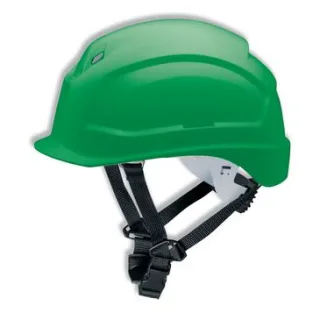 uvex pheos S-KR Schutzhelm mit Lüftung - mit Drehradsystem - gekürztem Schirm  grün 52 cm - 61 cm - 9772434