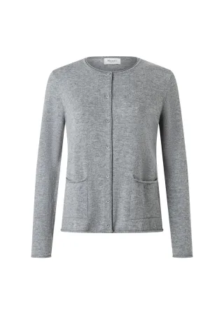 MAERZ Muenchen - Strickjacke Knopf 1/1 Arm granite grey - Gr. - 42