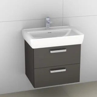 Artiqua 415 Waschtischunterschrank für Pro A 818953 Stahlgrau Metallic, 415-WU2L-L40-7141-88 415-WU2L-L40-7141-88
