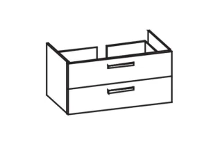 Artiqua 411 Waschtischunterschrank für Vero 032910 Riviera Eiche quer NB, 411-WU2L-D08-7180-438 411-WU2L-D08-7180-438