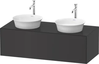 Duravit White Tulip Konsolenwaschtischunterbau wandhängend Graphit Seidenmatt 1300x550x408 mm - WT49 WT4978B58580010