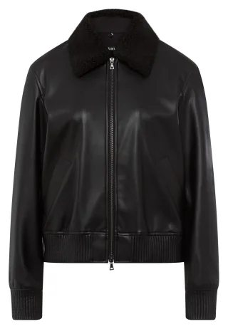 Marc Aurel - Blouson aus veganem Leder black - Gr. - 36