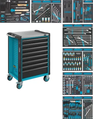 HAZET Werkstattwagen Assistent 179NX-8 mit 244 Werkzeugen - 179NX-8/244
