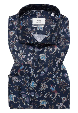 ETERNA - Hemd Twill Langarm navy - Gr. - 40/Langarm - 65cm