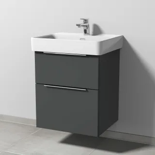 Sanipa 3way Waschtischunterbau zu Laufen Pro S Waschtisch mit 2 Auszügen, Anthrazit-Matt UM76522