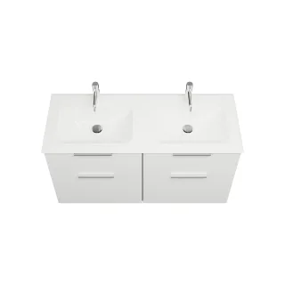 Burgbad Glas Waschtisch-Set Eqio Weiß Matt/Weiß, SEYY122F6014A0070 SEYY122F6014A0070