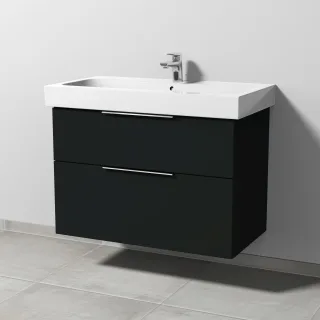 Sanipa 3way Waschtischunterbau zu Geberit iCon Waschtisch mit 2 Auszügen, Vulkan-Matt UP6521V