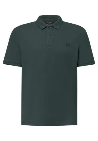 Street One Men - Kurzarm Poloshirt in Stretchqualität grün - Gr. - M