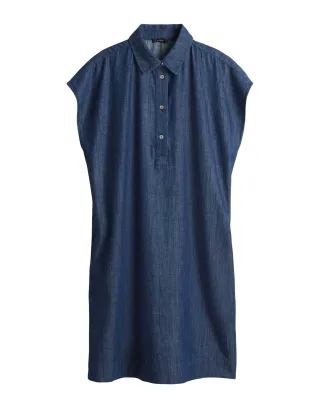 Opus - Hemdblusenkleid - Wellja blau - Gr. - 36