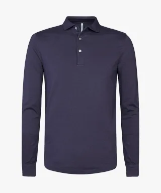 Profuomo - Marineblaues Polo aus Single Jersey navy - Gr. - S