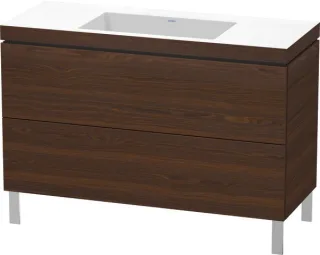 Duravit L-Cube c-bonded Set bodenstehend Nussbaum gebürstet Matt 1200x480x698 mm - LC6939N6969 LC6939N6969