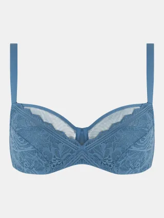 Chantelle Lingerie - Floral Touch Sehr bedeckender Bügel BH jeans blue - Gr. - 80 F