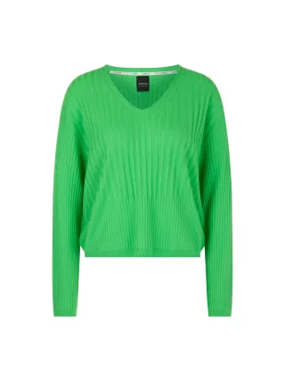 Marc Cain Sports - Sweater in Uni - Rethink Together dark apple green - Gr. - 40