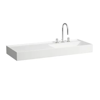 LAUFEN Waschtisch Kartell · LAUFEN 460x1200 o. Hl. o. uel. Ablg. li weiss H8133330001121