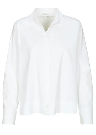 CLARINA - Bluse, 1/1 Arm, uni weiss - Gr. - 46