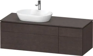 Duravit L-Cube Konsolenwaschtischunterbau wandhängend Eiche dunkel gebürstet Matt 1420x550x482 mm -  LC4877072720000
